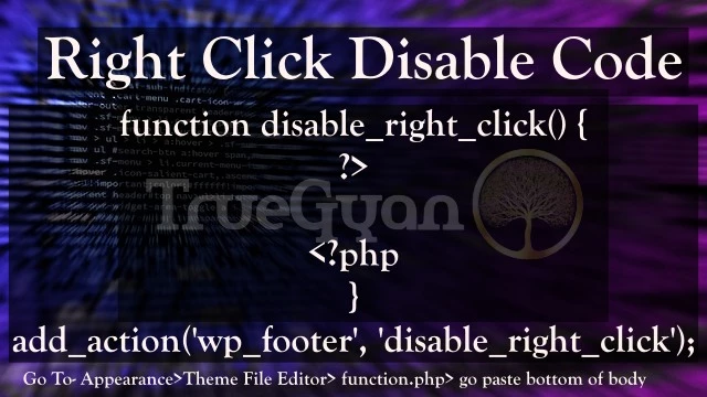How To Disable Right Click in WordPress (Right Click Disable Code)