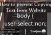 How to Prevent Copying Text From Website How to Prevent Copying Text From Website